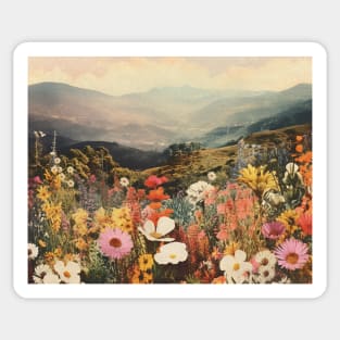Wildflowers Nature Vintage Collage Sticker